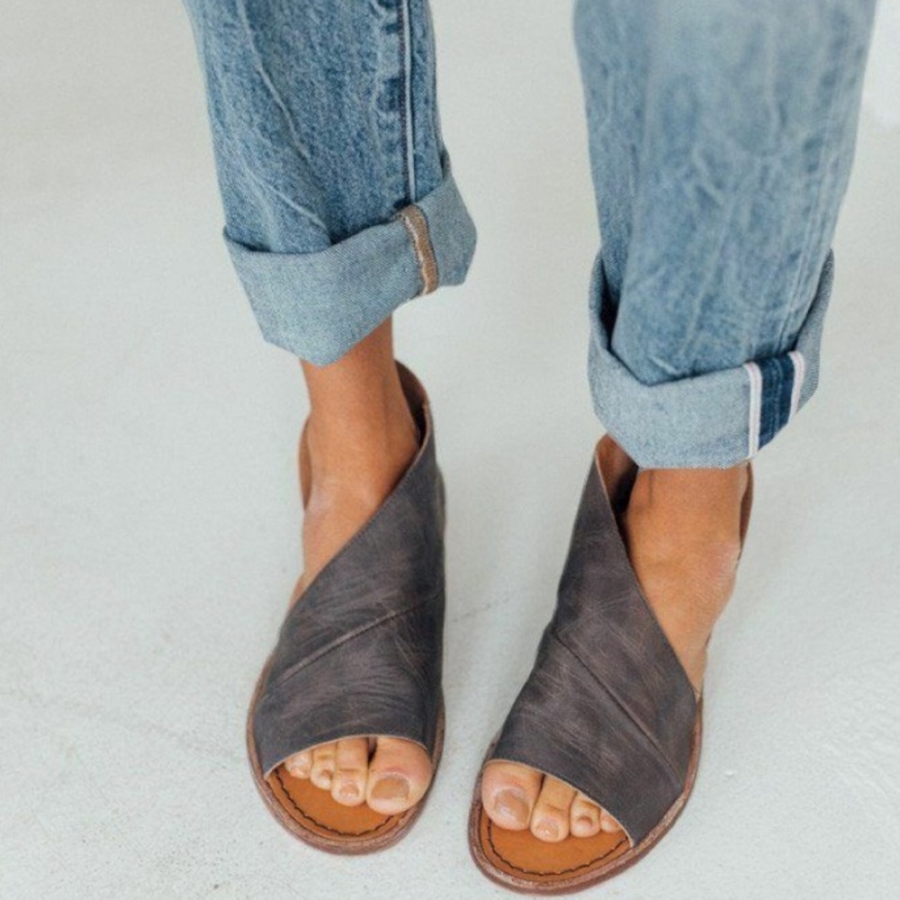 Free People Mont Blanc Asymmetrical Sandal Black 38 8